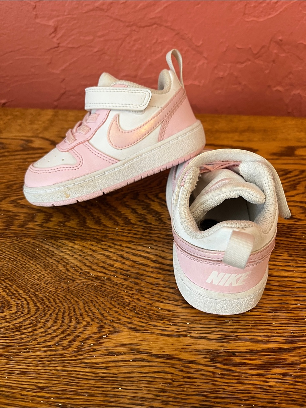 Light pink & white Nike dunks
